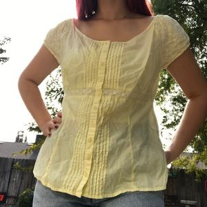 Y2K Yellow Blouse